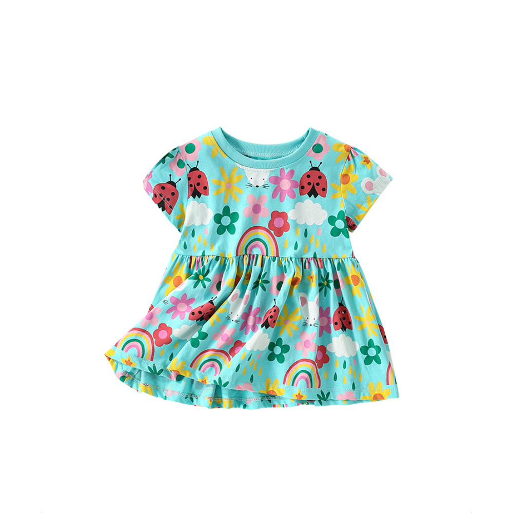 Ladybug, Rainbow and Flowers  Dress
