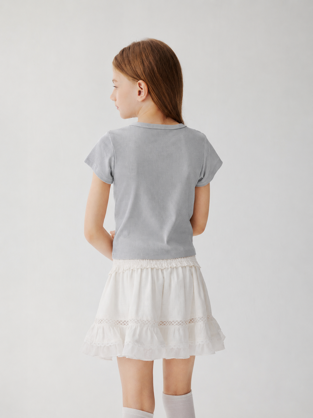 Bayside Rib Button Top