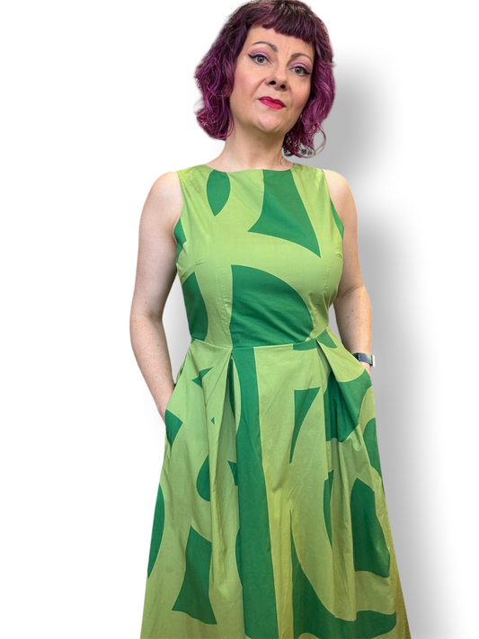 Lucy Dress - abstract green