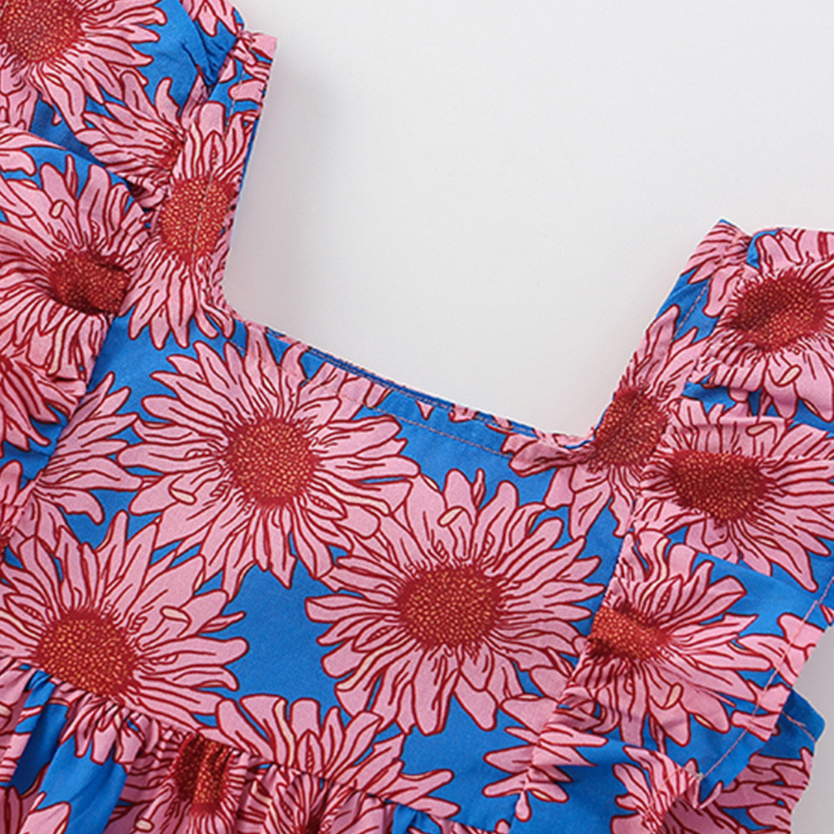 Pink and Blue Sunflower Dress