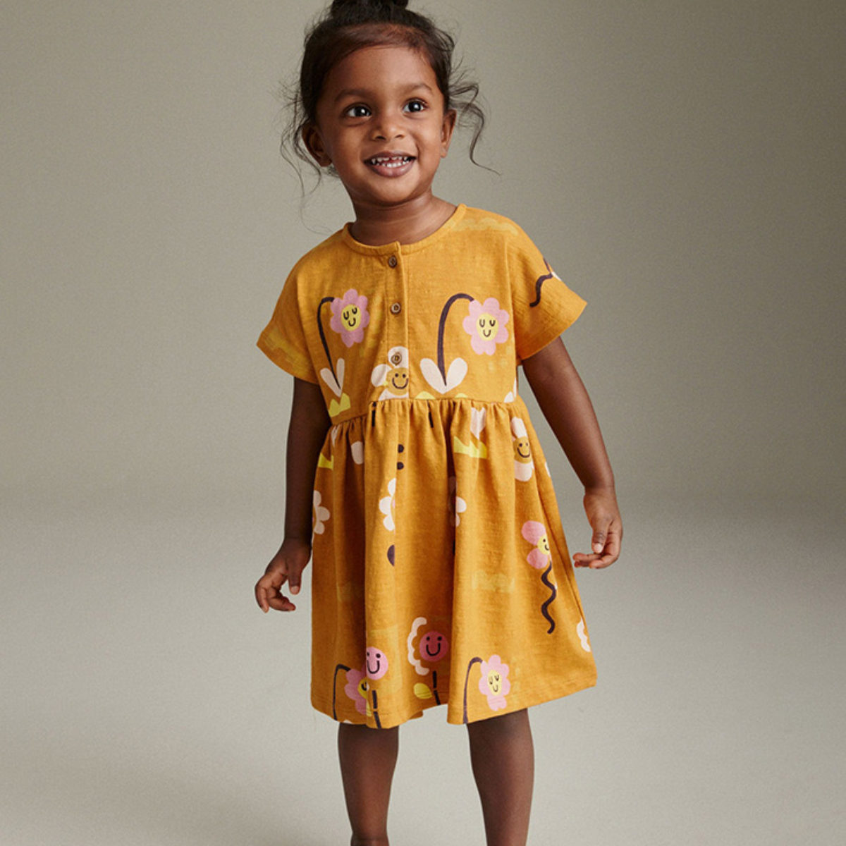 Kawaii Flower Yellow Dress