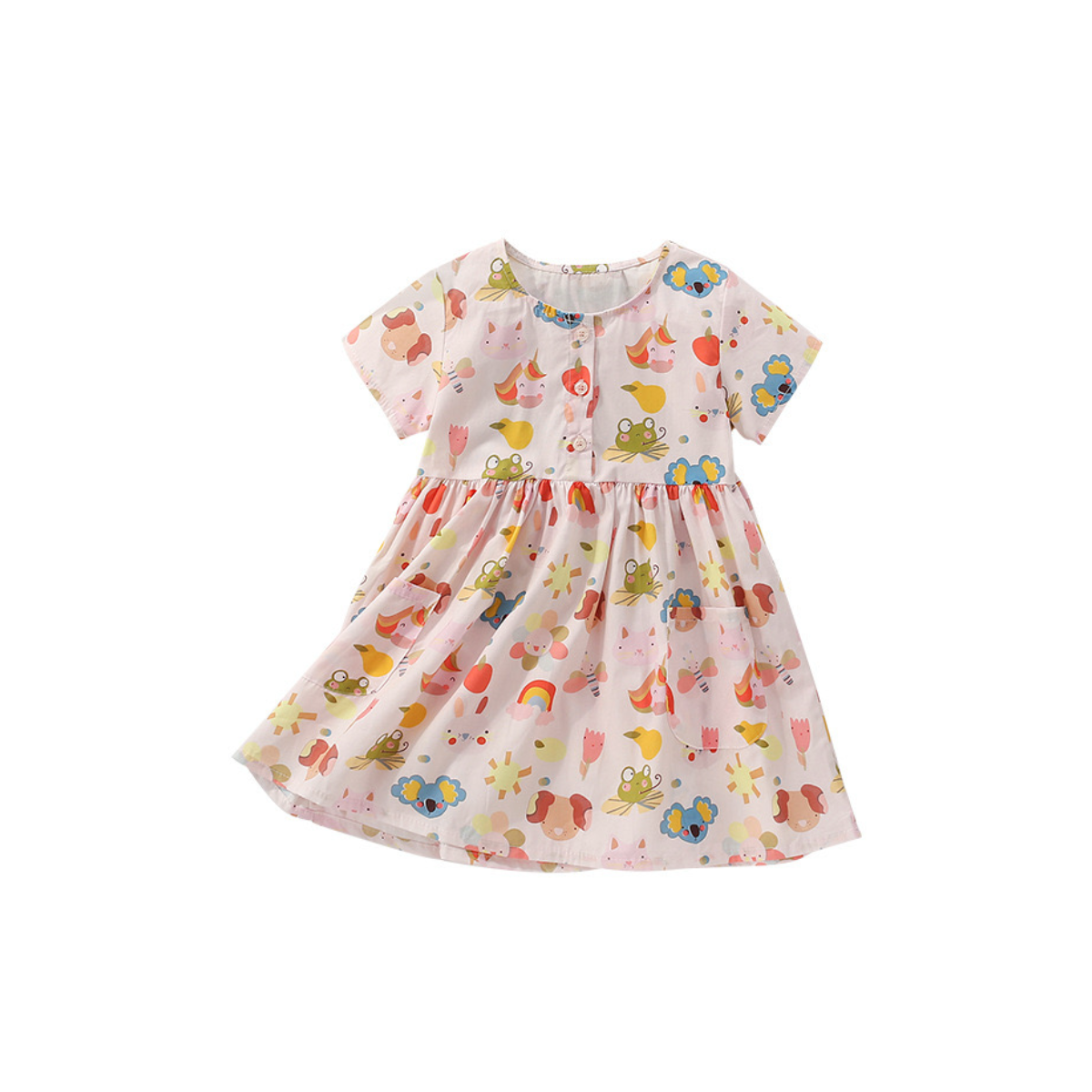 Animal and Rainbow Print Dress