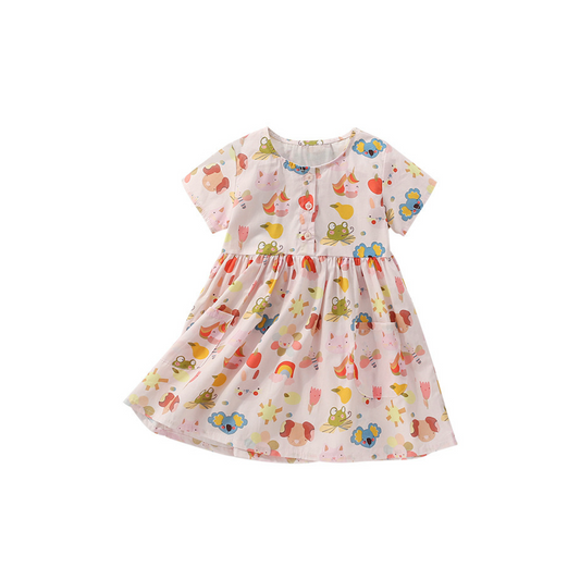 Animal and Rainbow Print Dress