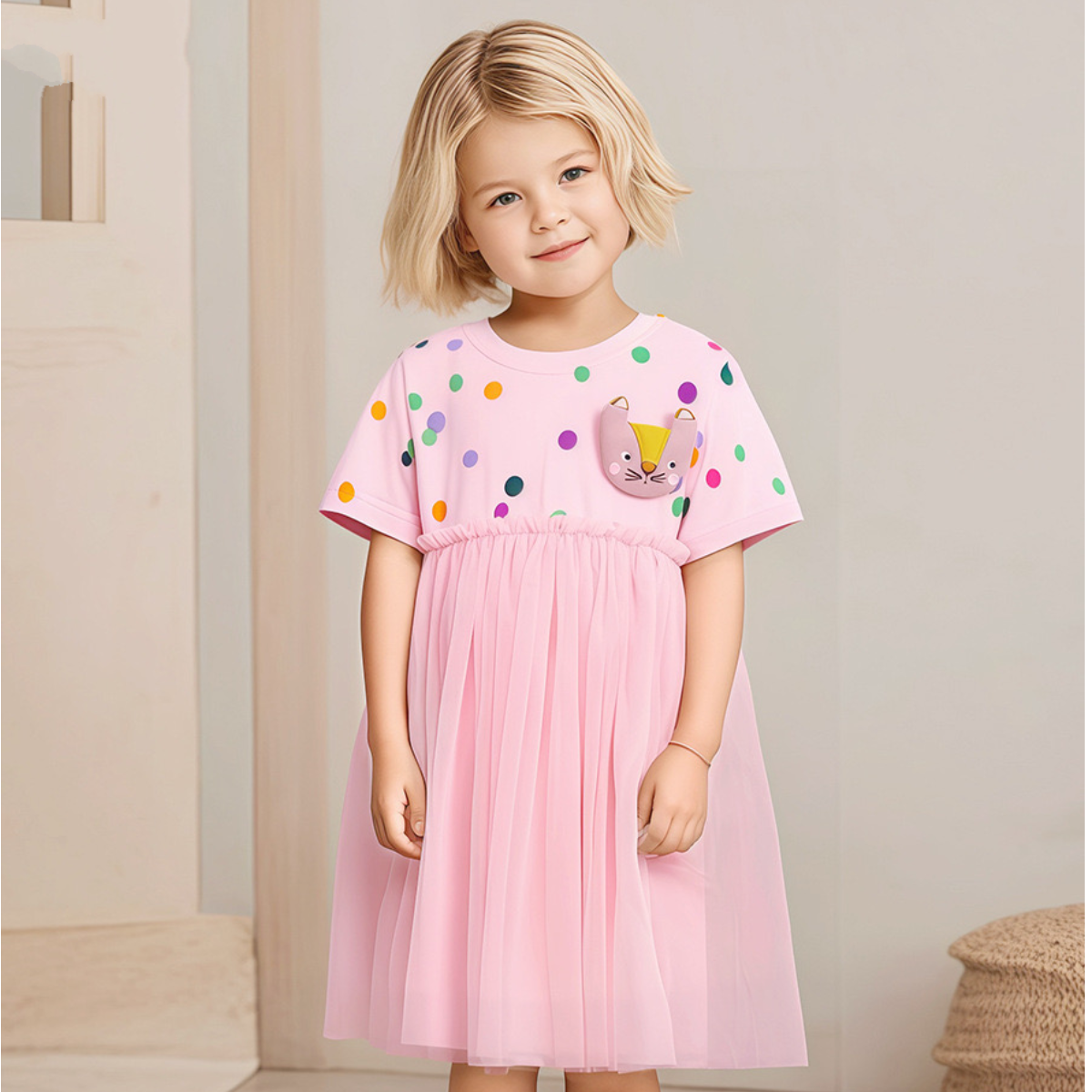 Feline polkadot tutu Dress