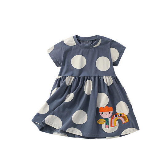 Rainbow Friends Polka Dot Dress