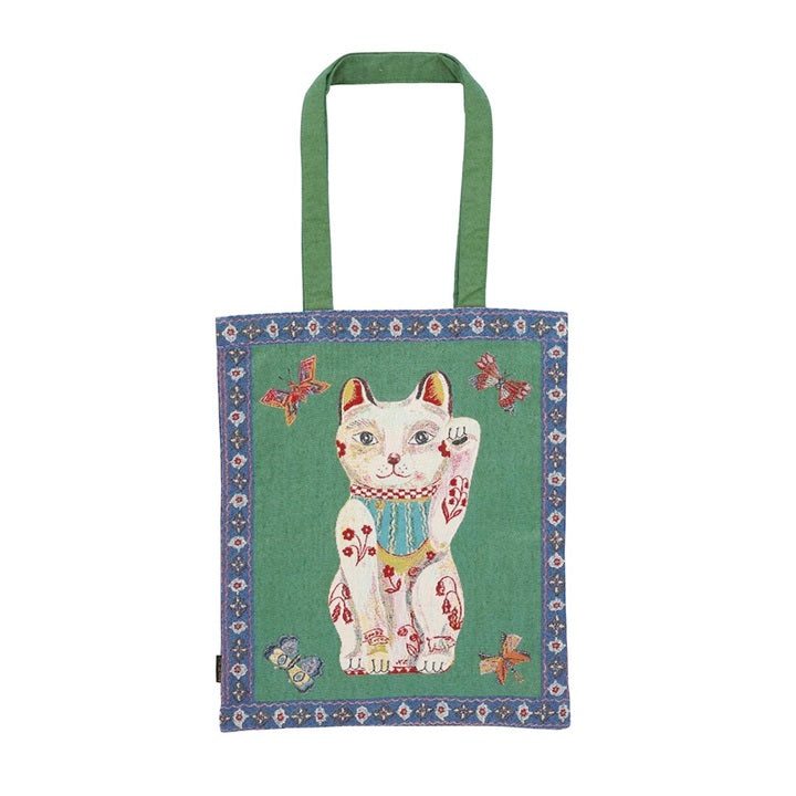 Nathalie Lete Rectangle tote bag lucky cat