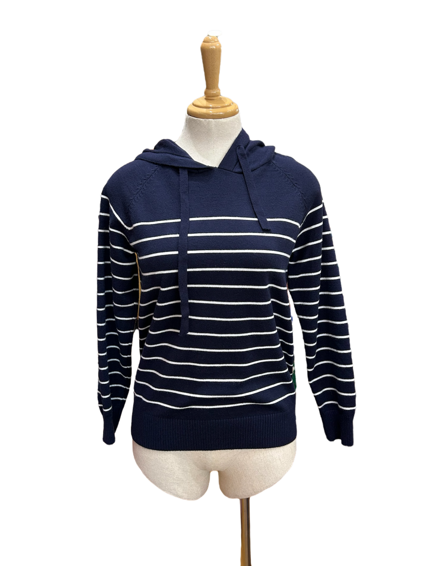 Soft Knit hooded Stripes Sweater (2 Colours Available)