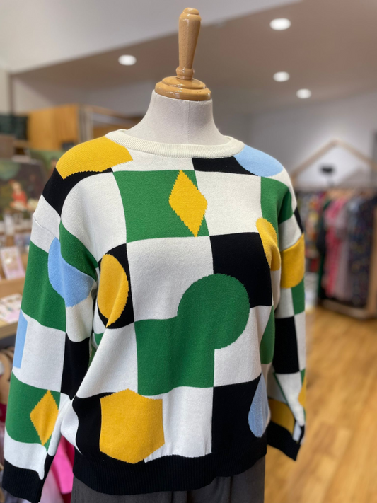 Geo Pop Knit Pullover