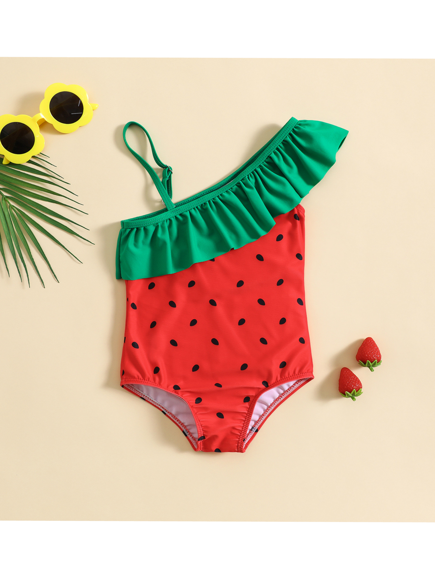 Watermelon print kids swimsuit
