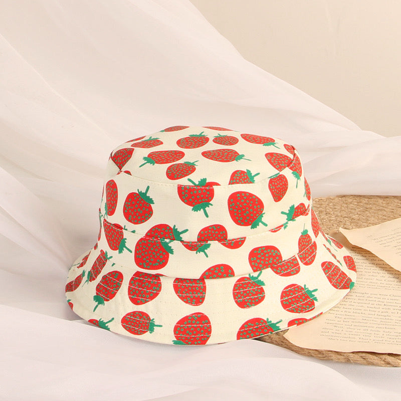 Strawberry bucket hat