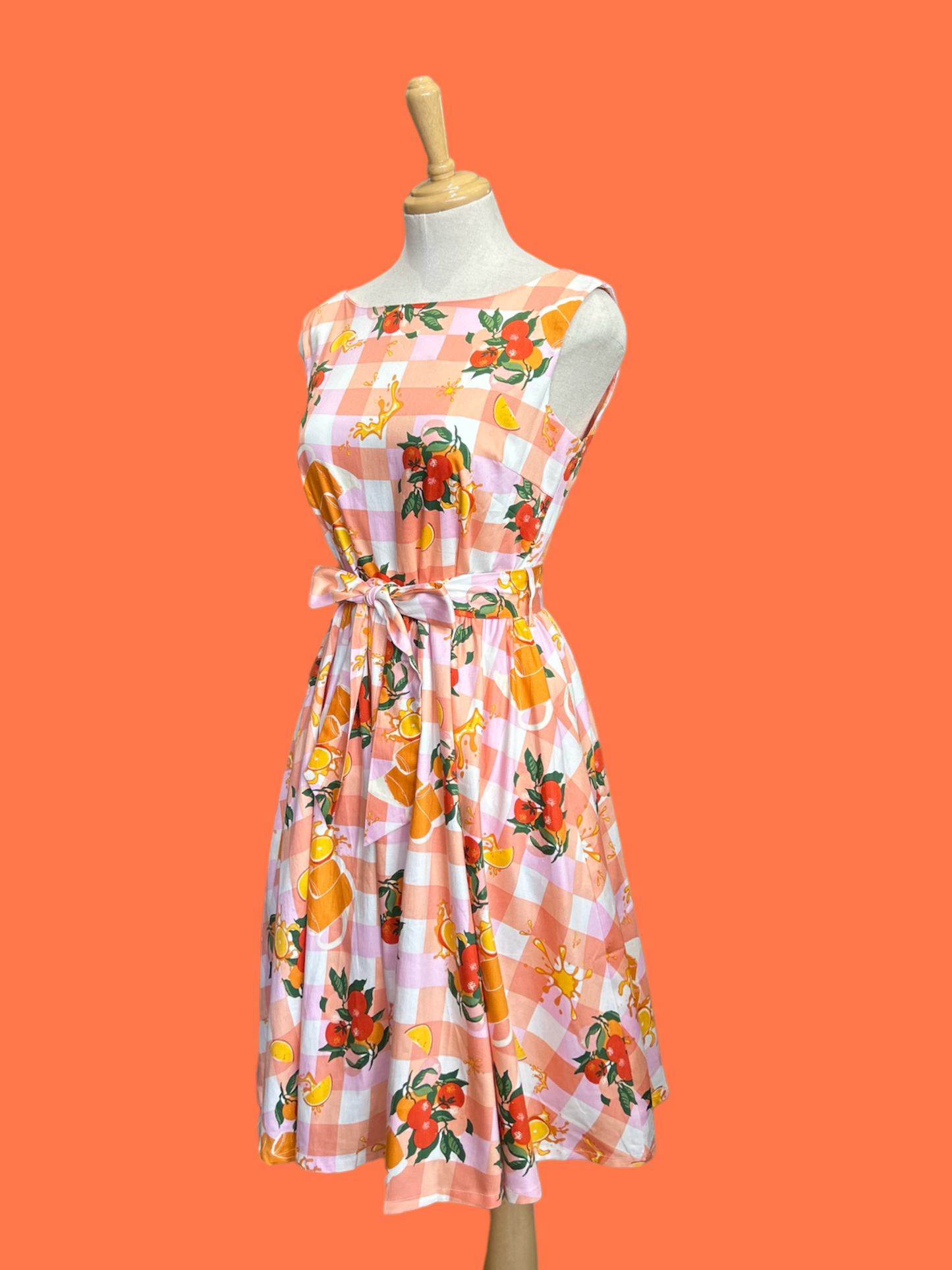 Spring Blooming Dress - Orange Juice