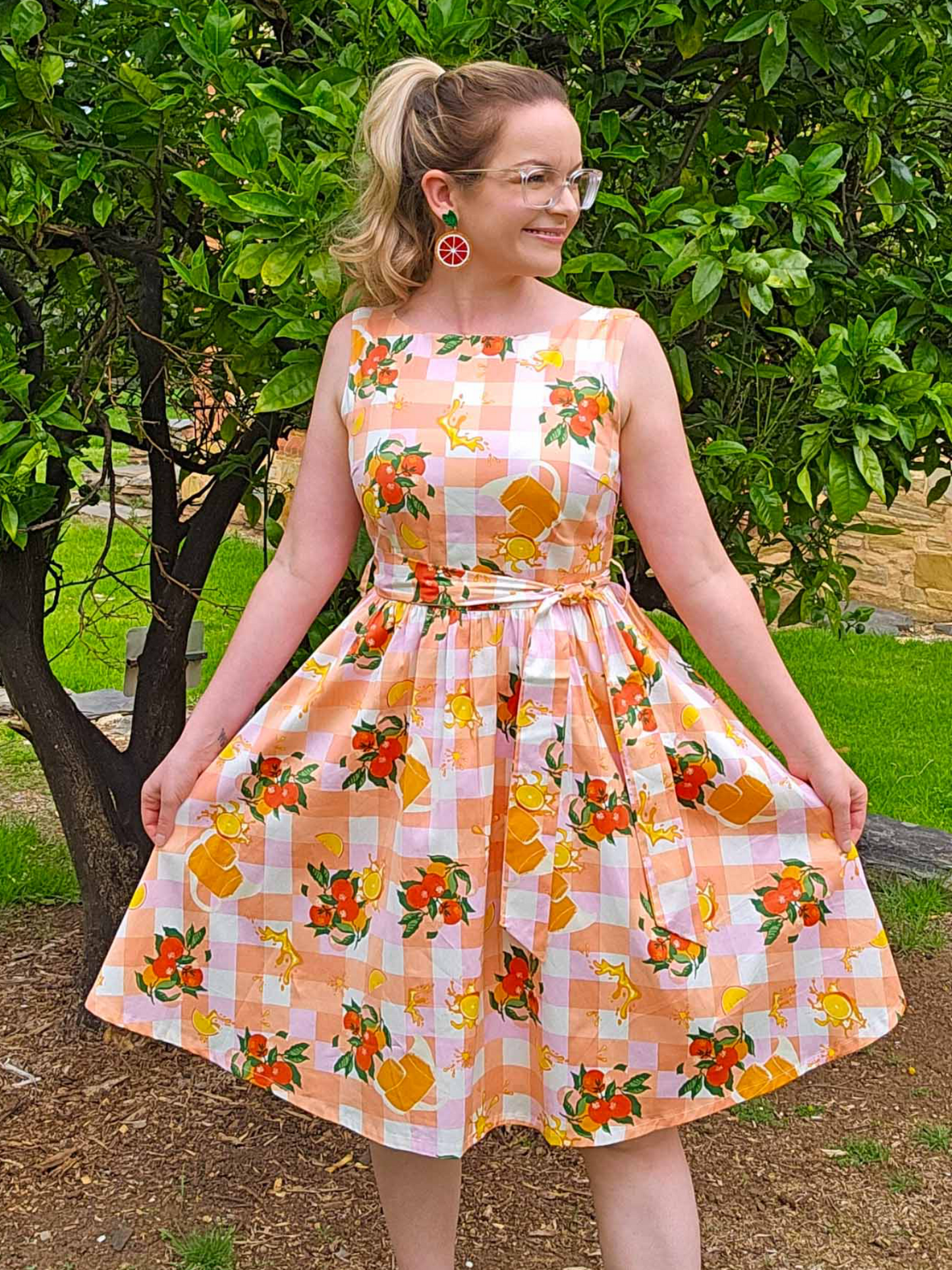 Spring Blooming Dress - Orange Juice