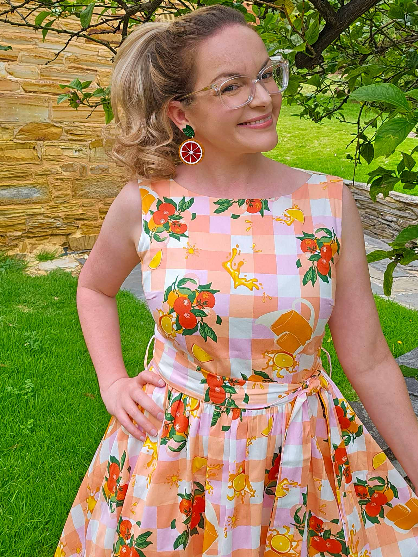 Spring Blooming Dress - Orange Juice (Clearance Sale)