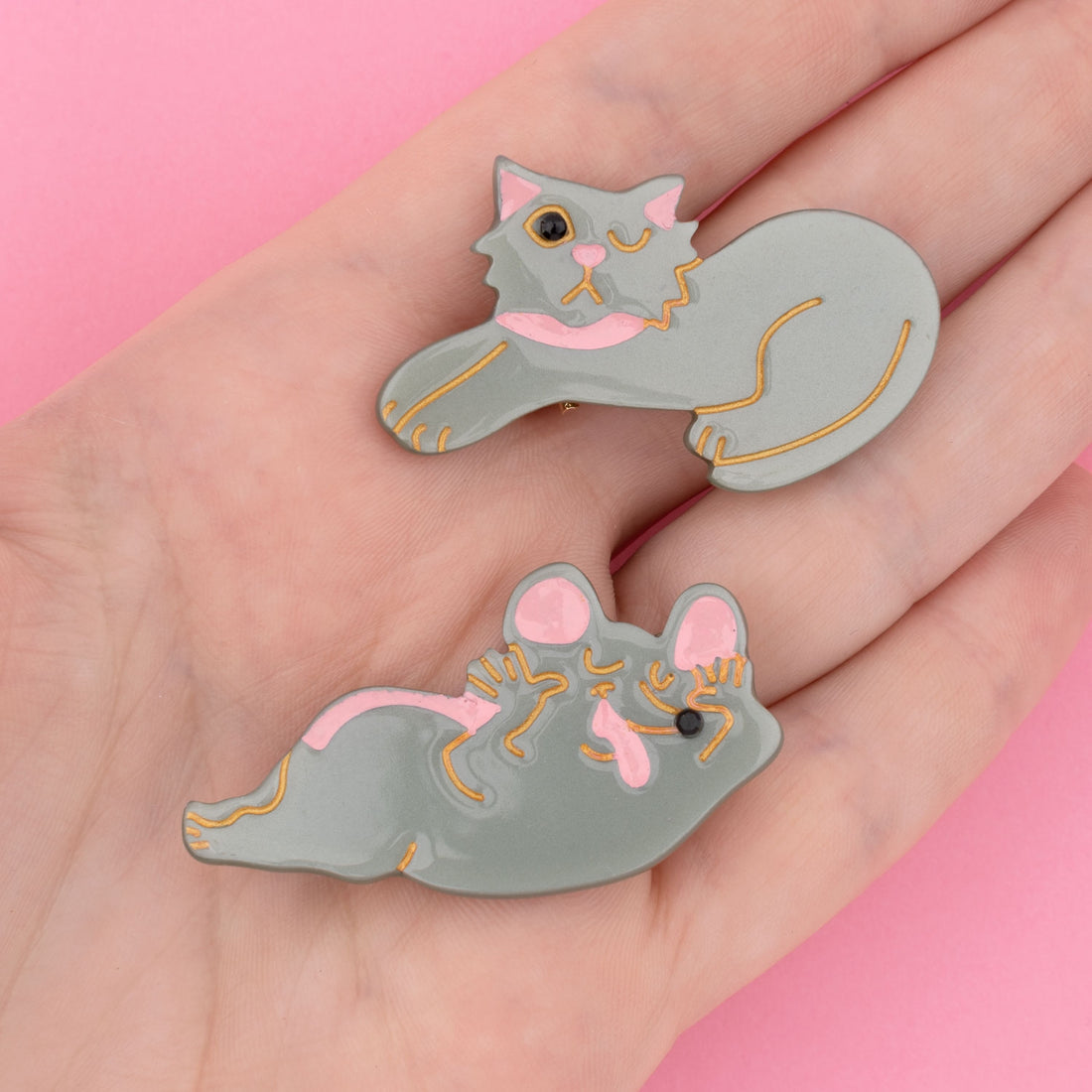 Coucou Suzette Mouse Cat hair clip set