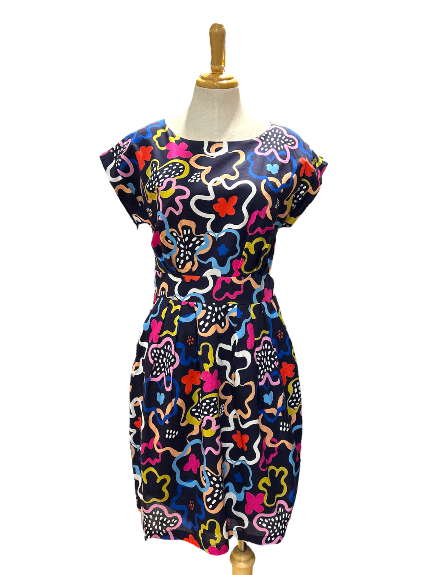 A Walk in the Park Dress - Abstract flower pattern