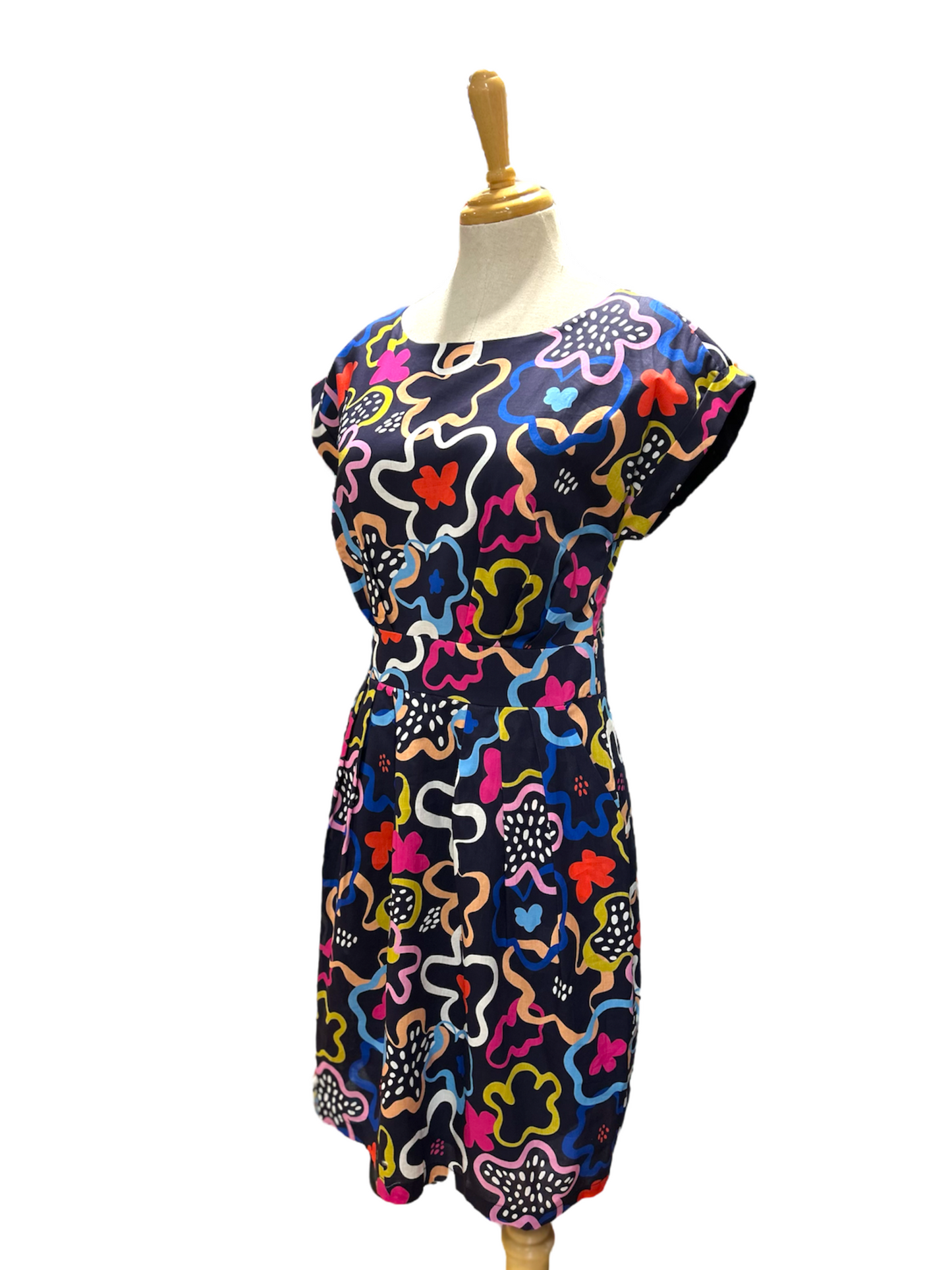 A Walk in the Park Dress - Abstract flower pattern