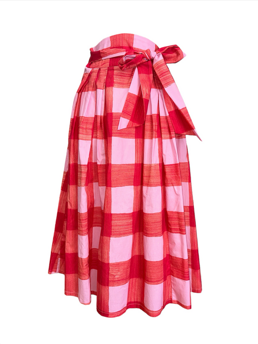 Camila Skirt - Pink and Red Plaid