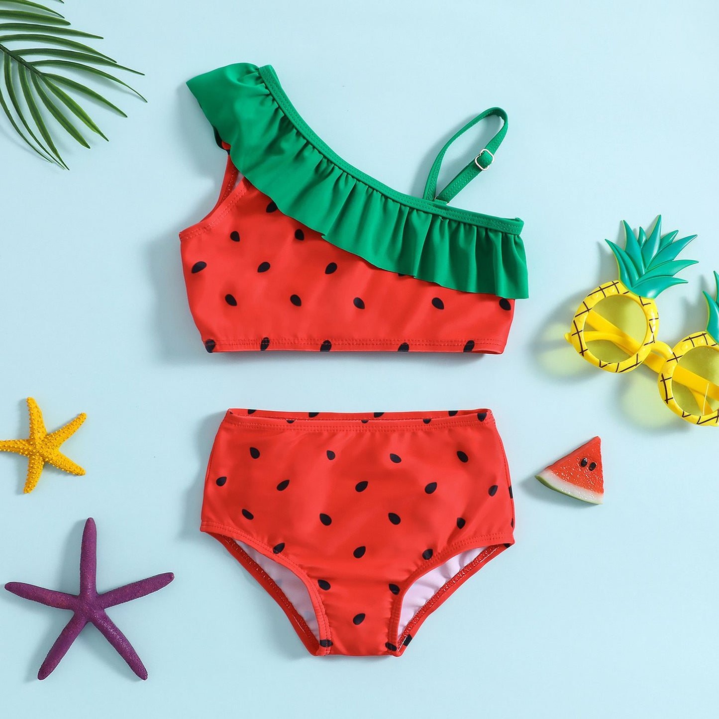 Watermelon print kids 2 pcs swimsuit