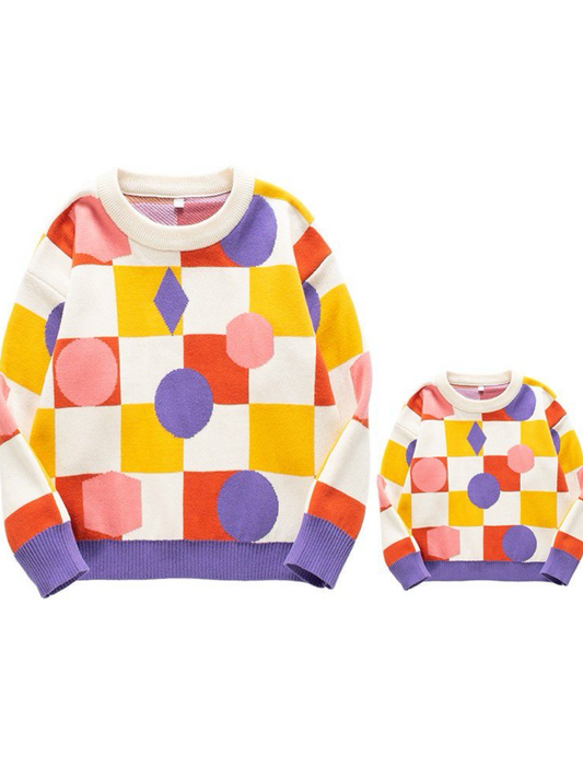 Colourful shape pullover