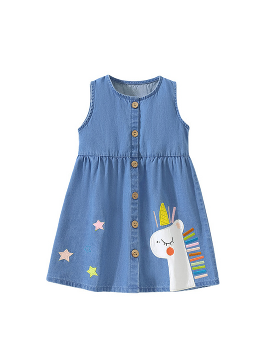 Unicorn Denim Dress