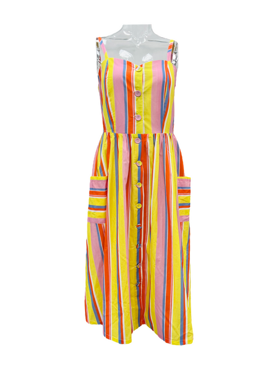Penelope Dress - stripe (Clearance Sale)