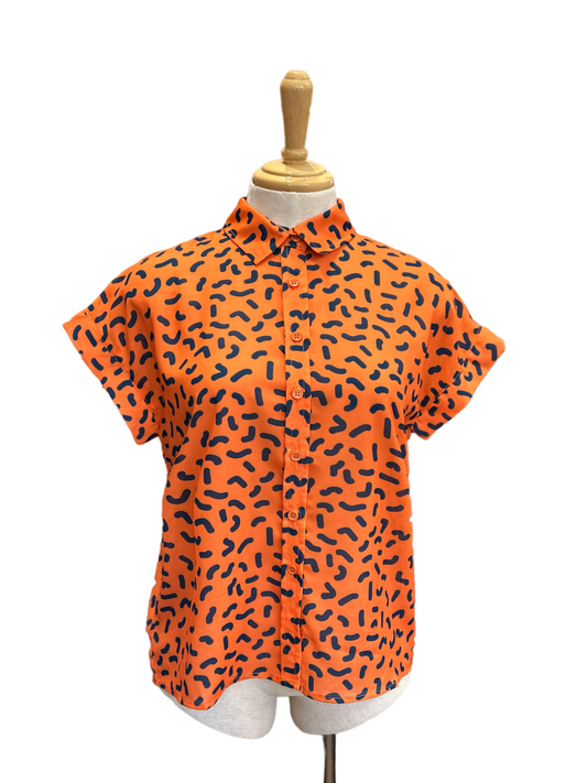 Fun Squiggles Top - Orange