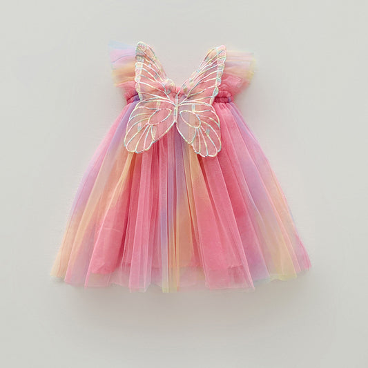 Rainbow butterfly Tutu Dress