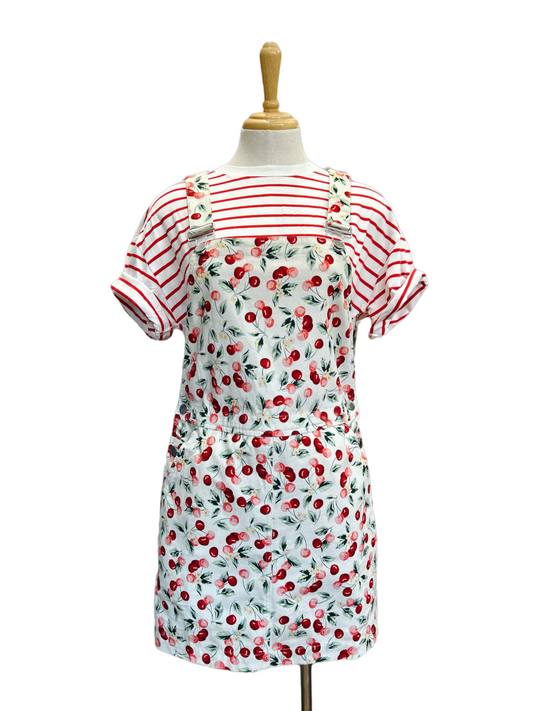 Emily Overall Dress - cherry (Clearance Sale)