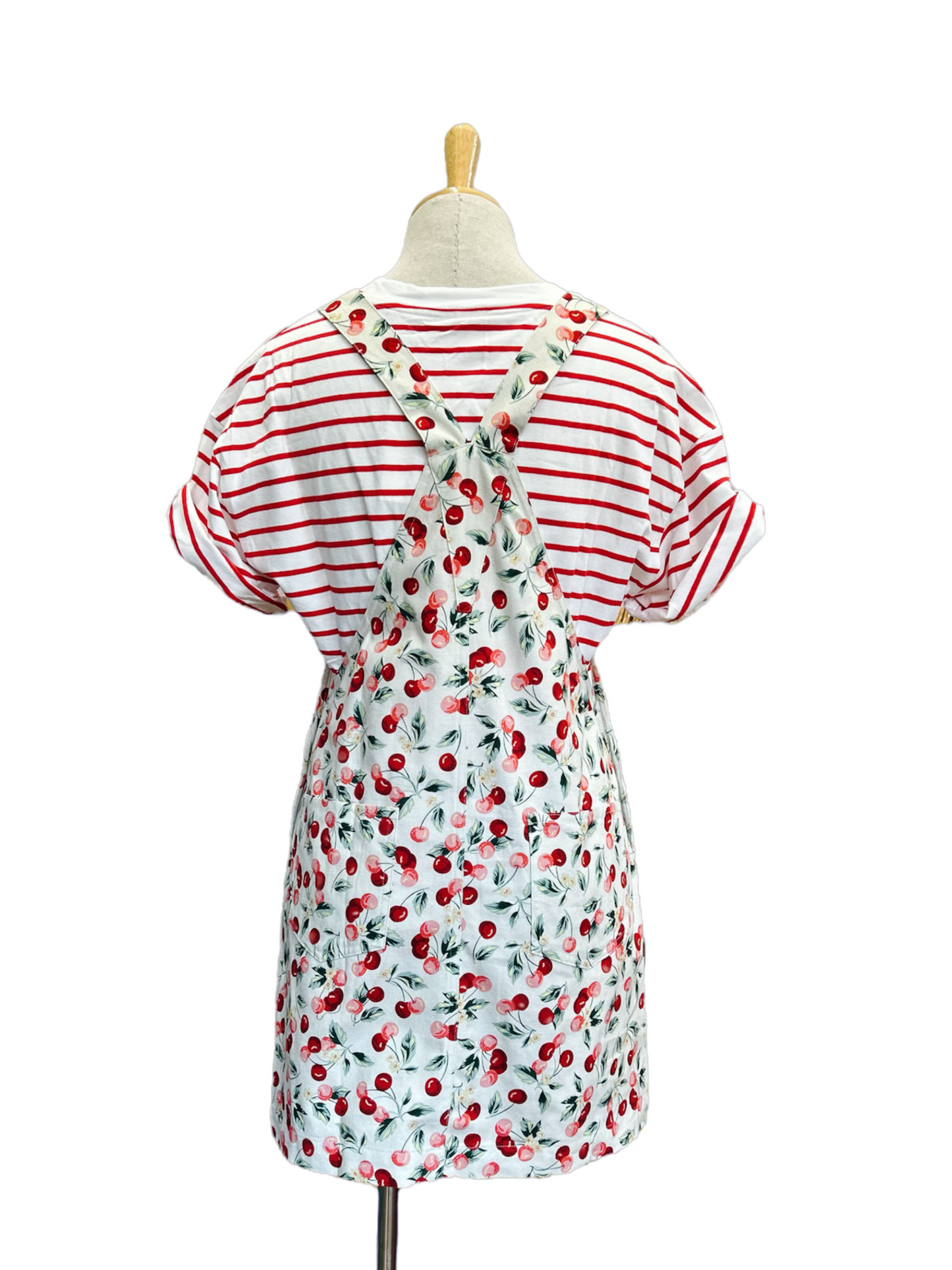 Emily Overall Dress - cherry (Clearance Sale)