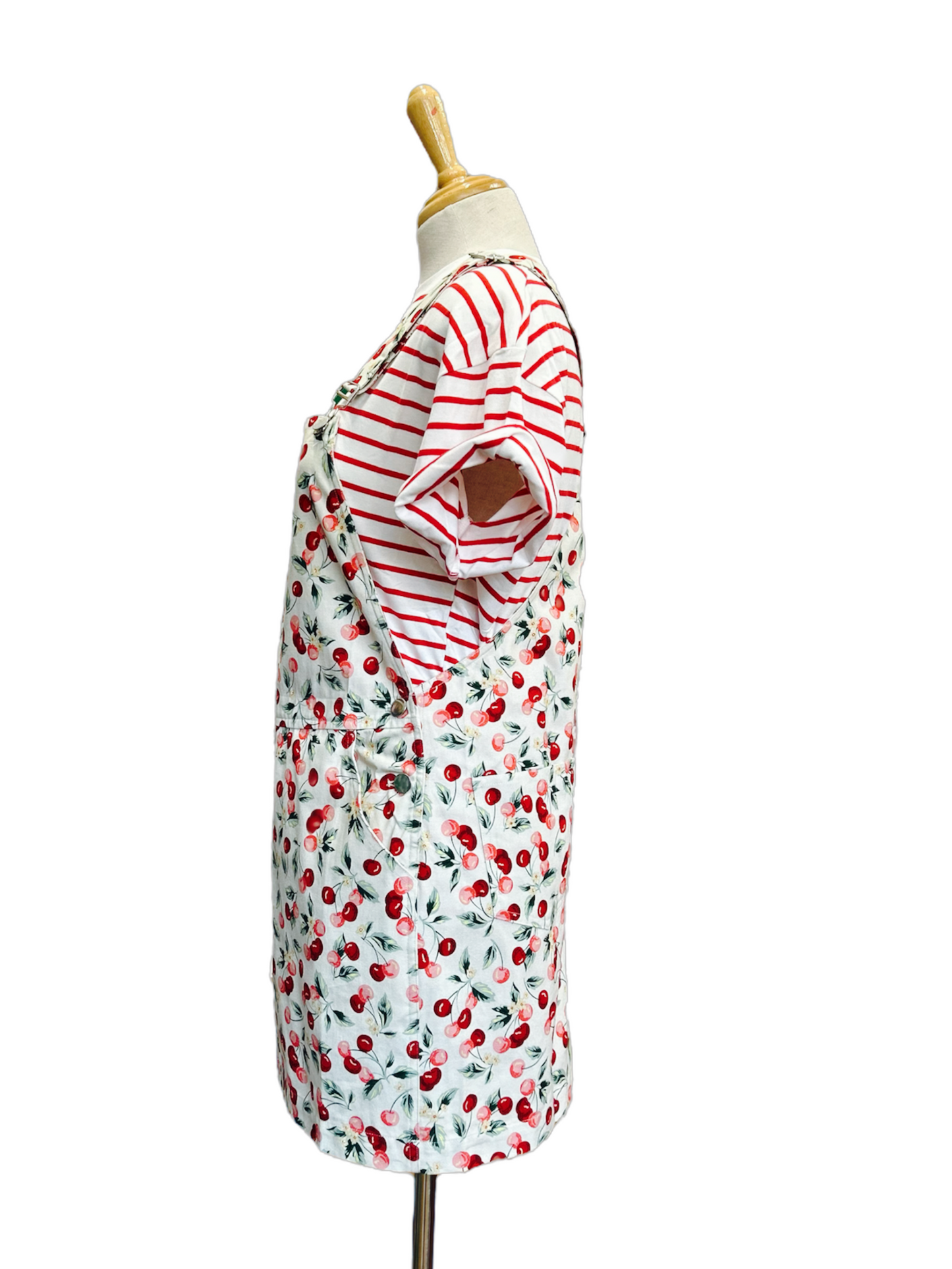Emily Overall Dress - cherry (Clearance Sale)