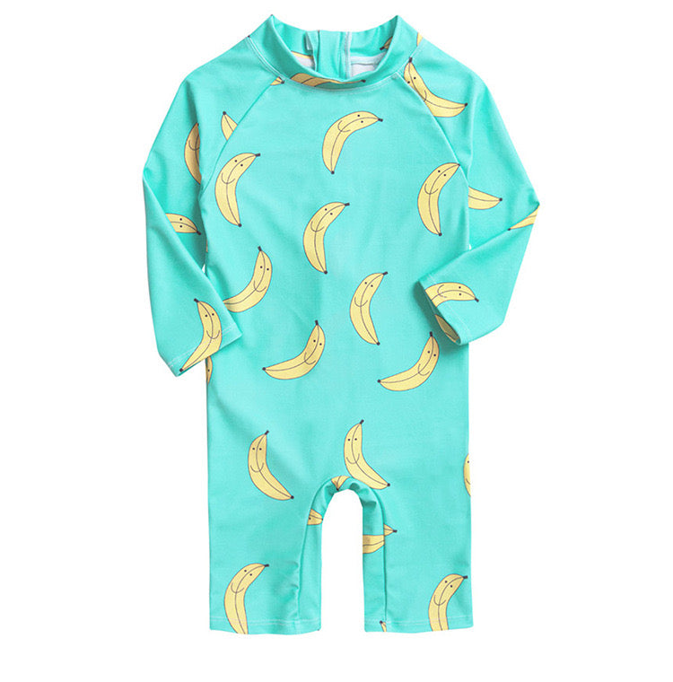 Banana one piece Swimsuit/cap set