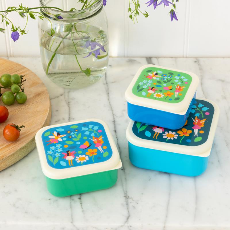 Set of 3 Snack boxes - Fairies in the Garden