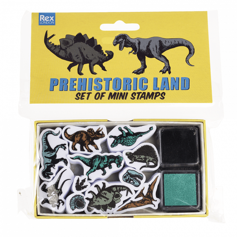 Set Of Mini Stamps -Prehistoric Land