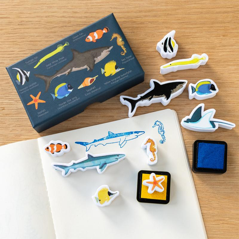 Set Of Mini Stamps -Ocean