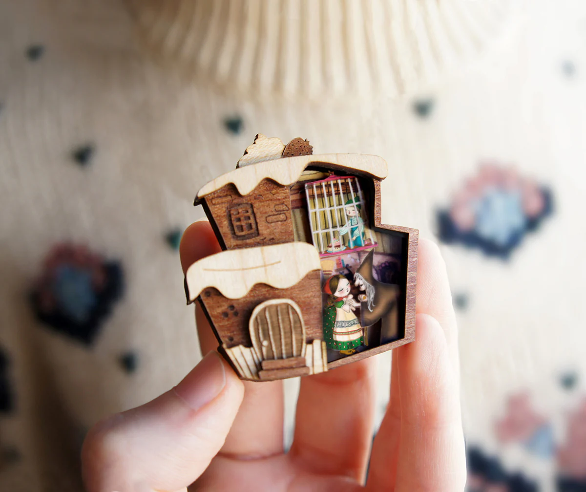 Hansel and Gretel Brooch by Laliblue