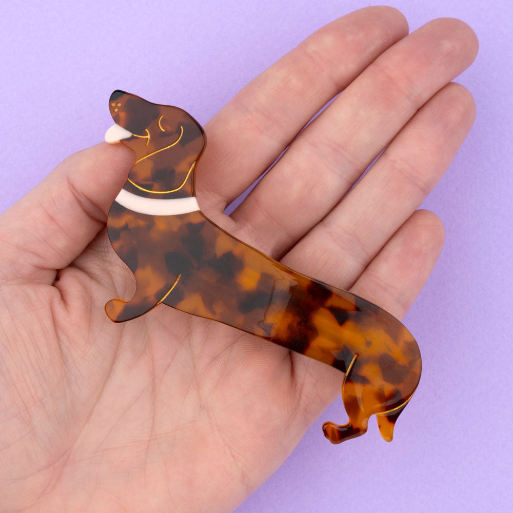 Coucou Suzette Dachshund French Hair Barrette