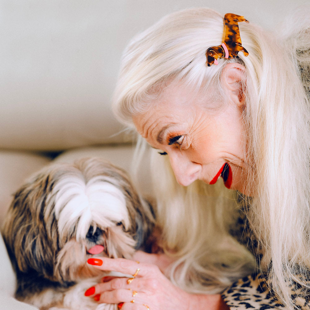 Coucou Suzette Dachshund French Hair Barrette