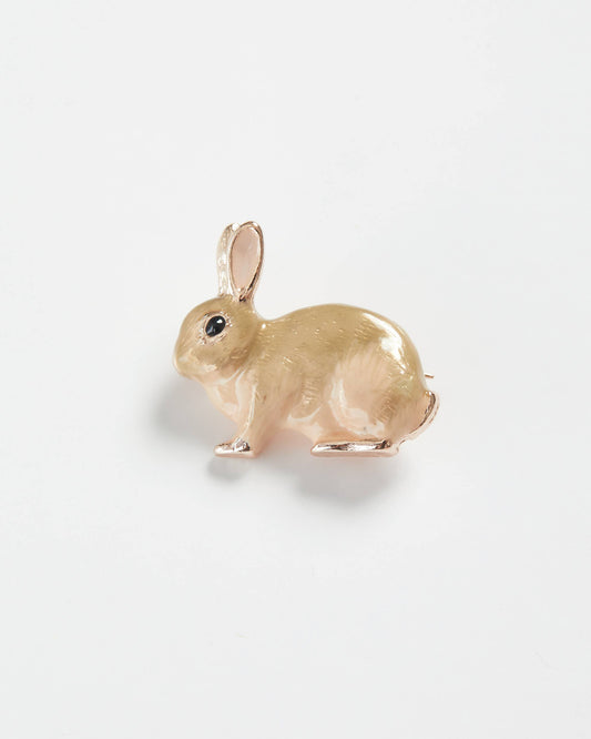 FABLE Enamel Rabbit Brooch