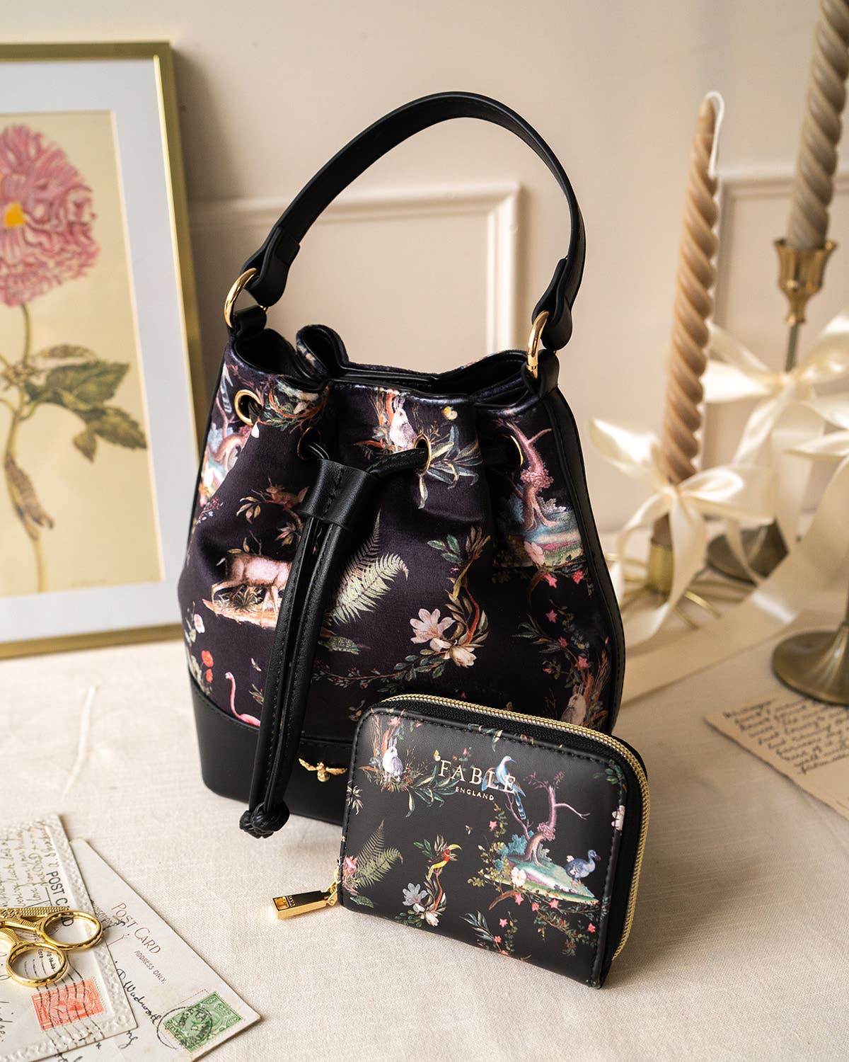 FABLE Wonderland Black Small Wallet
