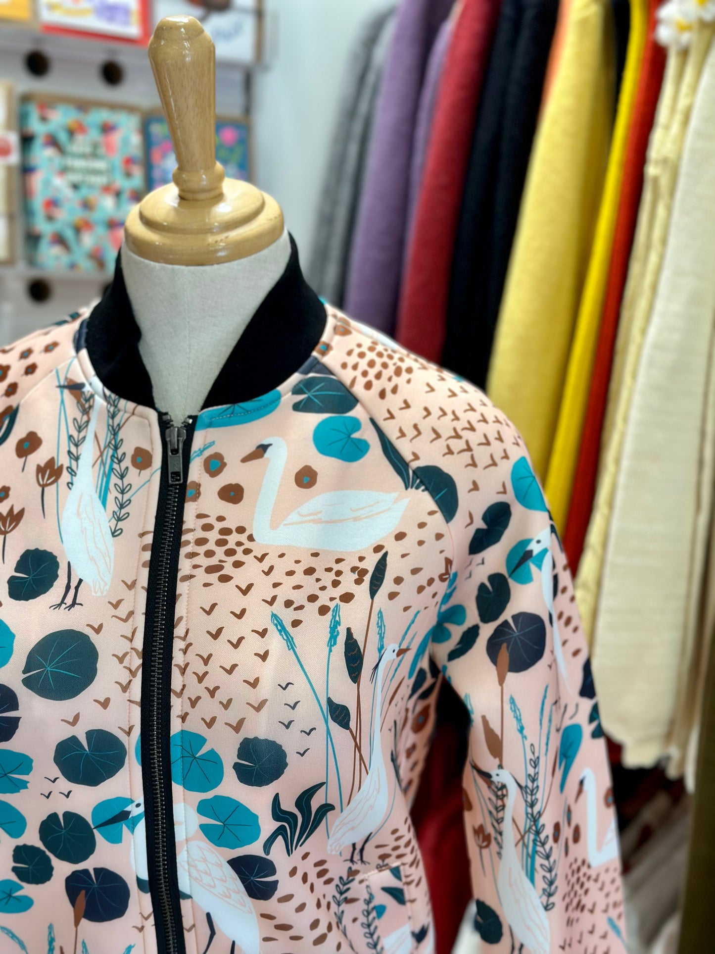 Willow Bomber Jacket - Swans (CLEARANCE SALE)