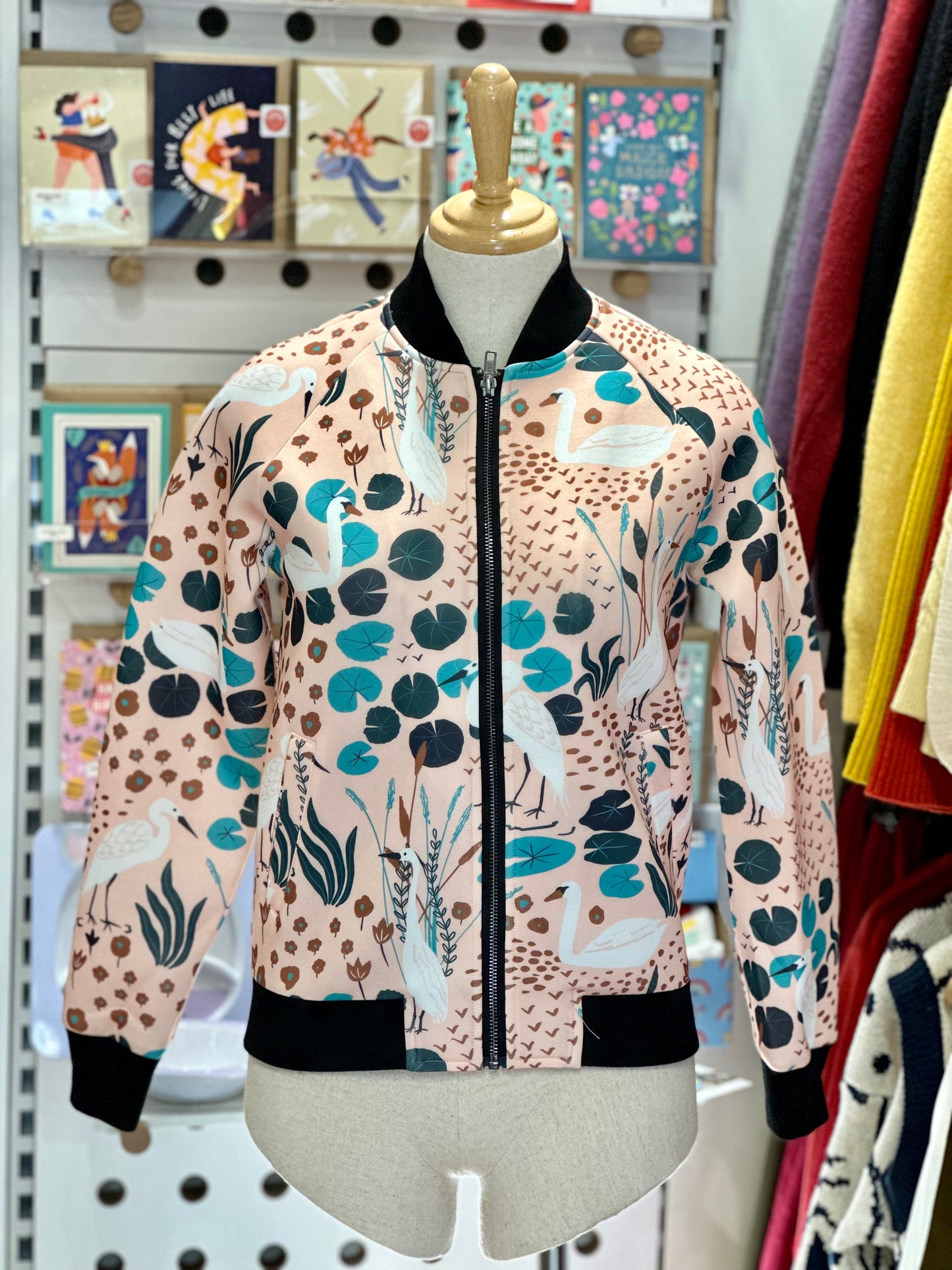 Willow Bomber Jacket - Swans (CLEARANCE SALE)