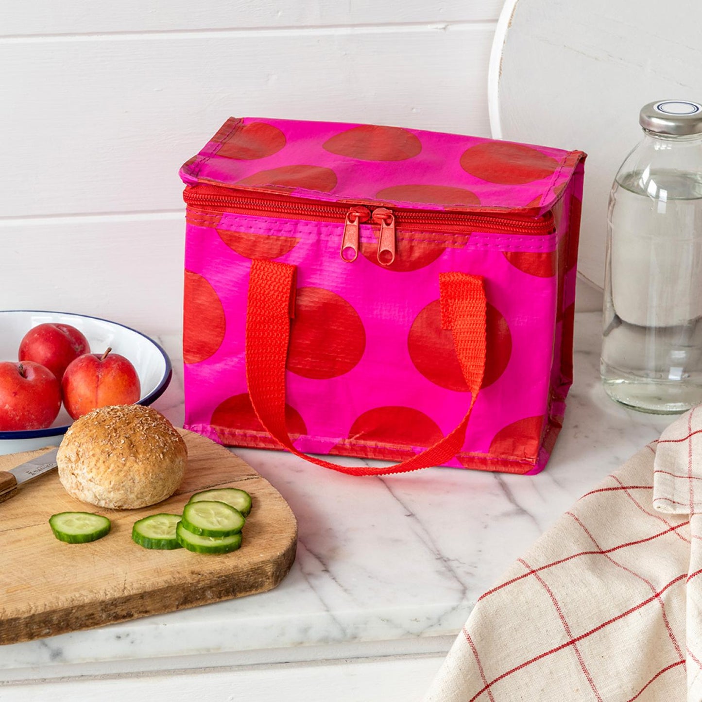 Rex Red On Pink Spotlight Lunch Bag