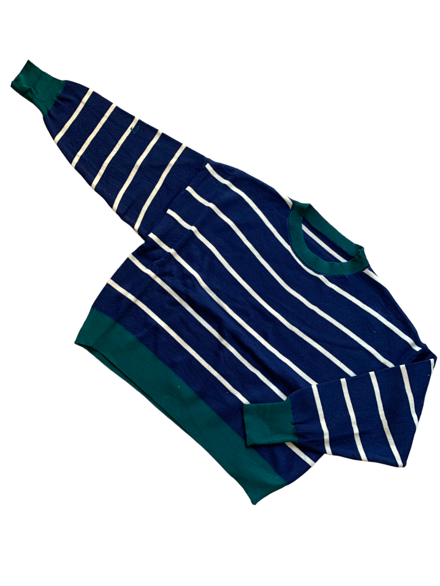 Retro stripe cropped pullover