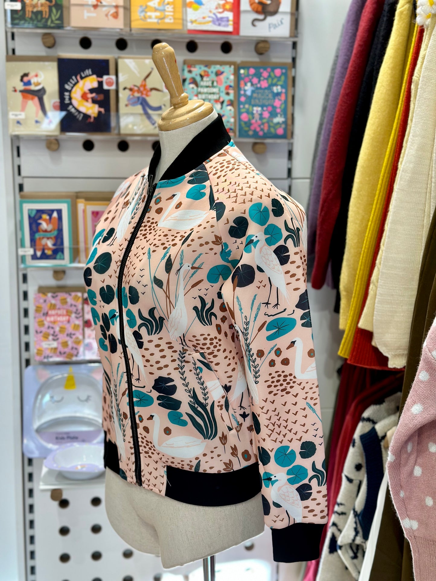 Willow Bomber Jacket - Swans (CLEARANCE SALE)