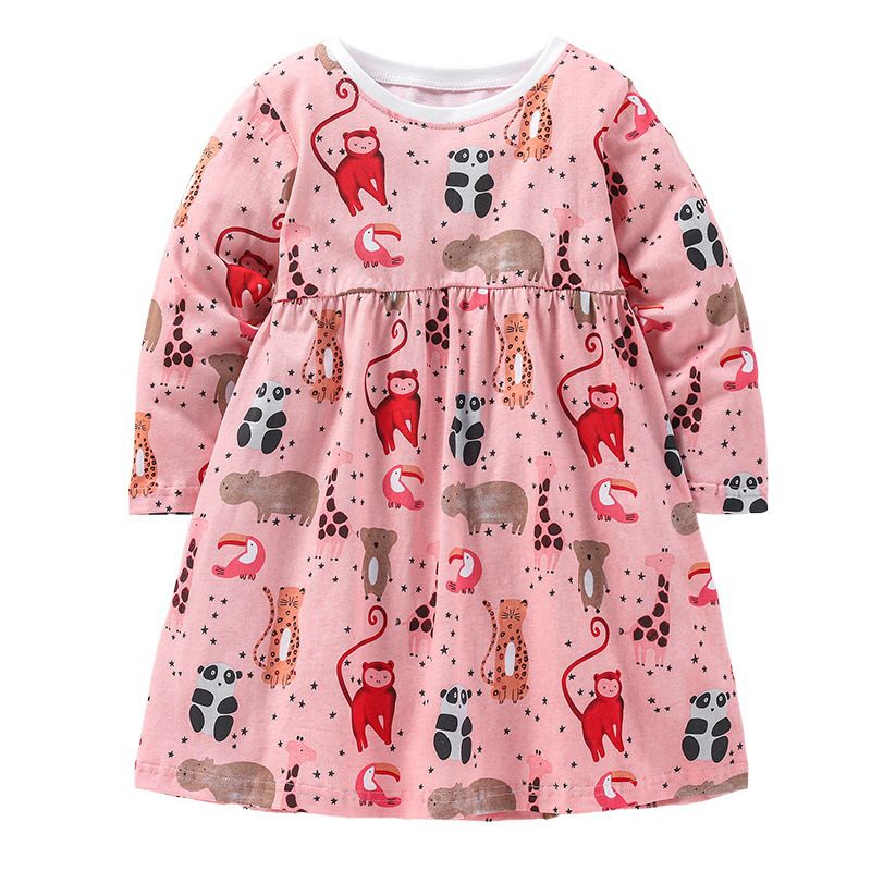 Happy animals cotton girls dress (Low in stock/ 6&7 yrs old)