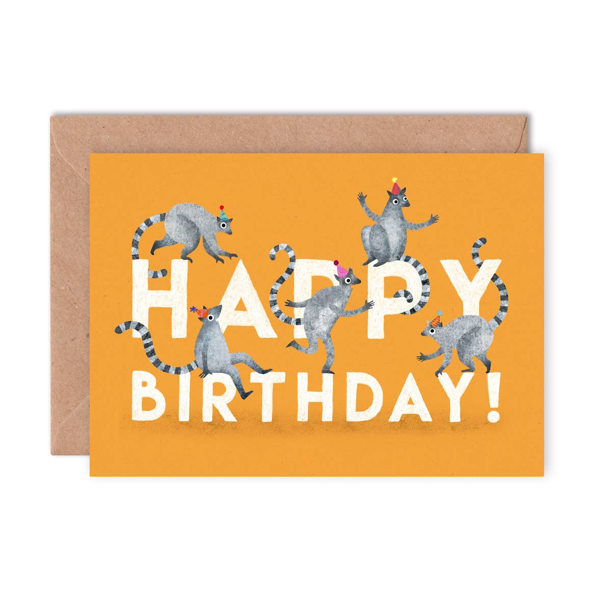 Birthday Lemurs Single Greeting Card