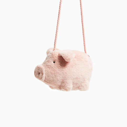 Fluffy piglet kids bag