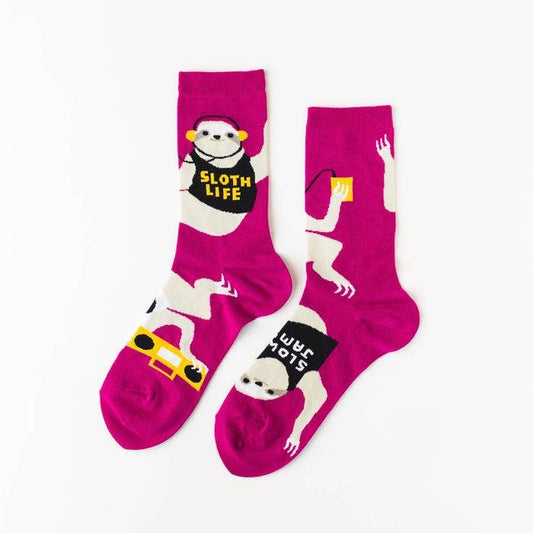 Yellow Owl Workshop Women's - Sloth Life Crew Socks