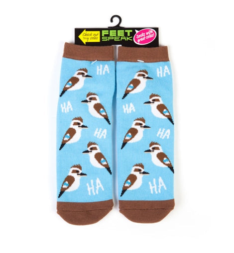 Feet speak socks kookaburras