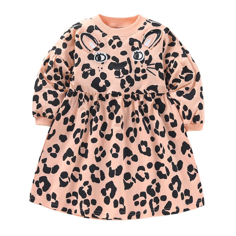 Cheetah cotton girl dress